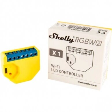 Išmanusis LED valdiklis Shelly RGBW2, 4 kanalai, 288W, Wi-Fi 1
